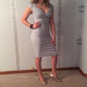 Baby blue bodycon dress